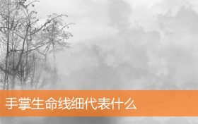 生命线浅细代表什么(手掌生命线分叉代表什么)缩略图