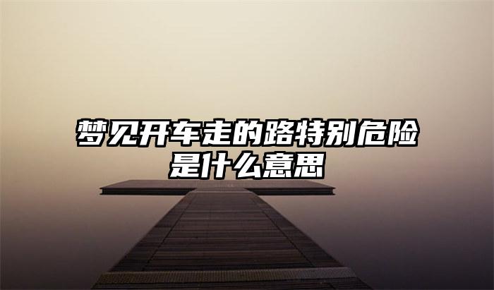 梦见开车走的路特别危险是什么意思插图